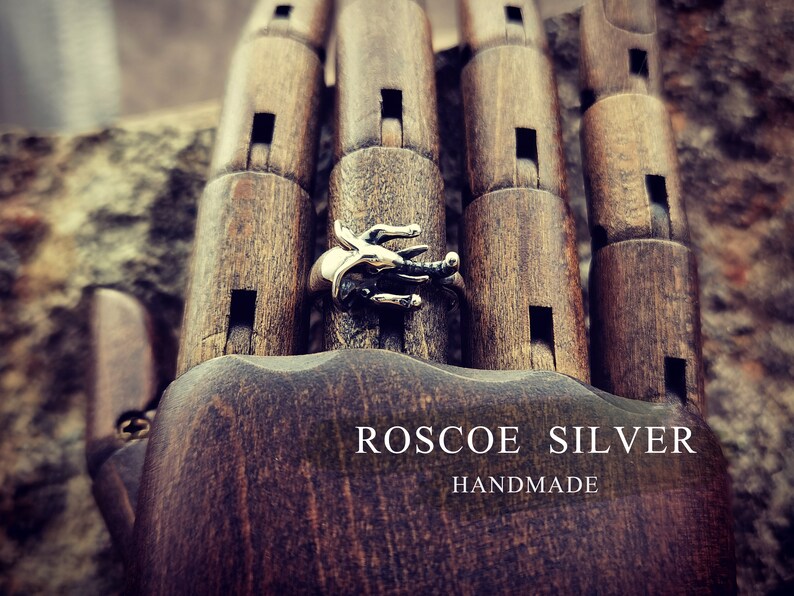 Elephant Sterling silver ring handmade solid animal 925 Brutalist beast men women punk gothic goth biker mens oxidized jewelry gift her him