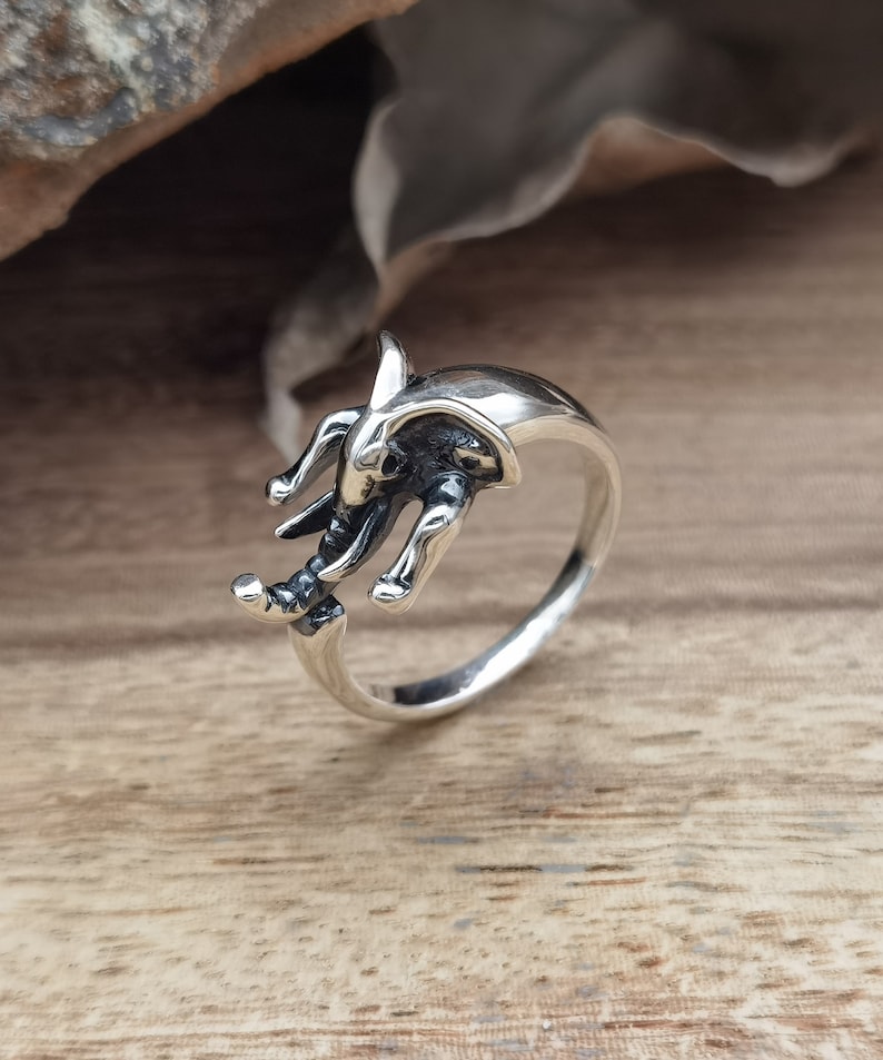 Elephant Sterling silver ring handmade solid animal 925 Brutalist beast men women punk gothic goth biker mens oxidized jewelry gift her him