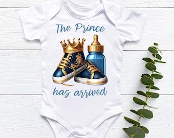 Baby shower sublimation - PNG - Instant download - Prince - It's a boy - Baby Sublimination Png - Blue and gold