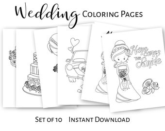 Download Wedding Coloring Etsy