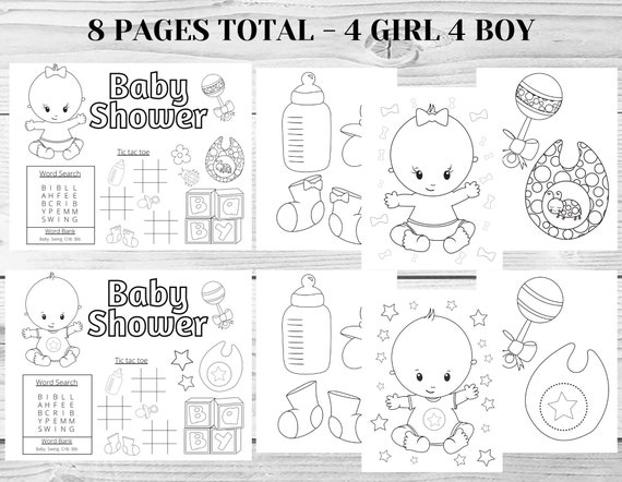 Baby Shower Coloring Pages For Girls