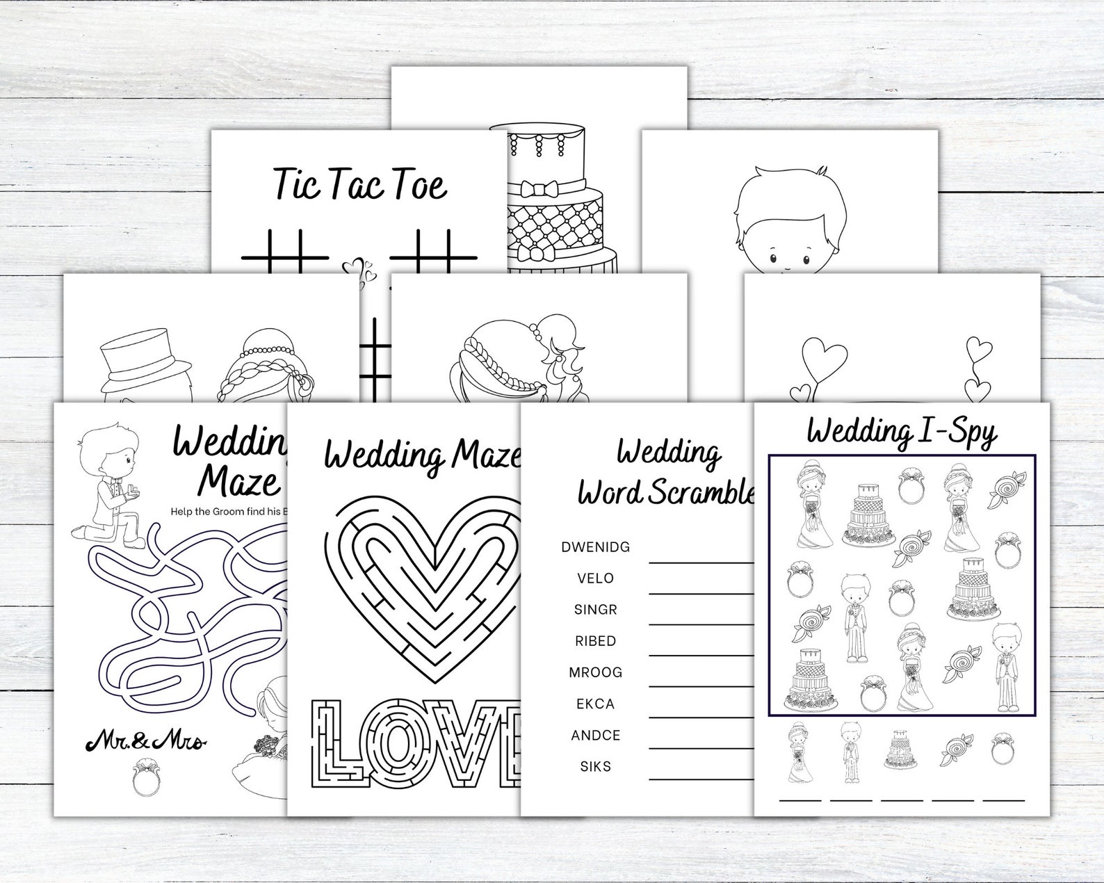 Wedding Activity Printable Instant Download Kids Wedding - Etsy