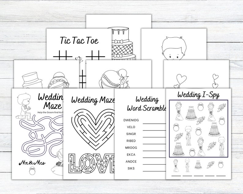 Wedding Activity Printable Instant Download Kids Wedding - Etsy