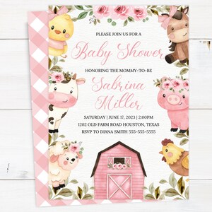 Farm Baby Shower Package Bundle Editable Printable - Etsy