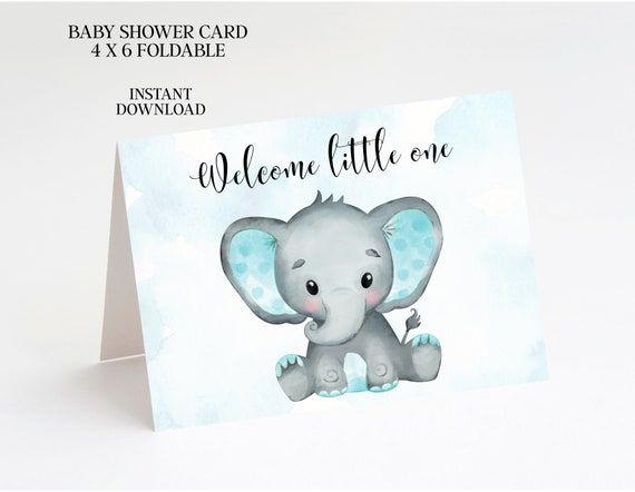 baby-shower-card-printable-boy-elephant-watercolor-etsy-australia