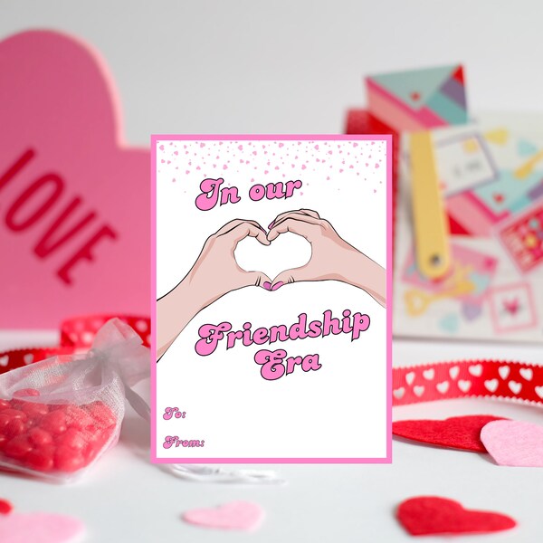 Era Valentine Cards - Printable - Friendship Era - School Valentine - Class Party - Teen Valentines - Instant Download