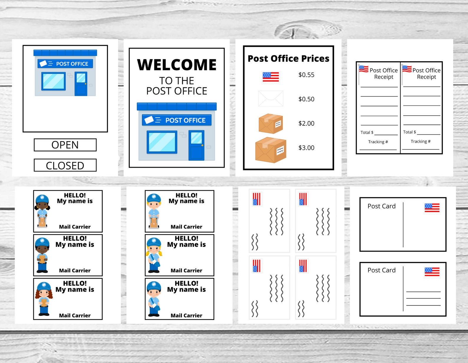 Post Office Pretend Play Dramatic Play Printable Mail - Etsy