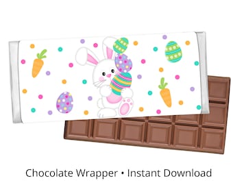 Easter Chocolate Wrapper - Printable - Instant download