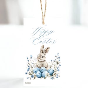 Easter Gift Tag - Printable - Happy Easter - Favor Tags - Easter Bunny Tag - Instant Download