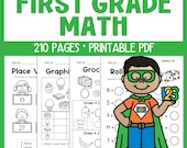 First Grade Worksheets - Math - Printable - Homeschool - Teacher Resources - Addition - Subtraction - Time - Money - Graphing - Place Value