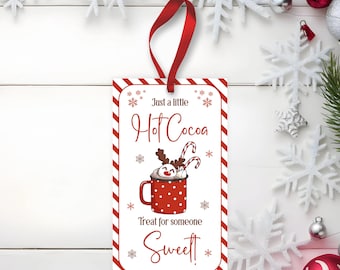 Hot Cocoa Christmas Gift Tags - Printable - Treat Tags - Hot Chocolate Tag - Coworker Christmas - Teacher Appreciation - Instant Download