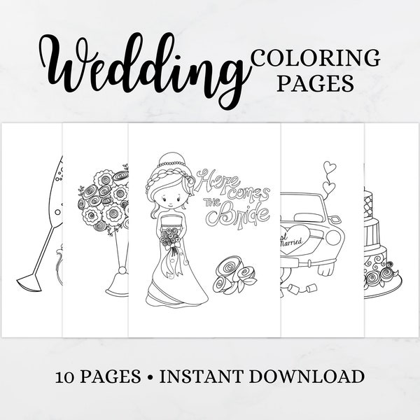 Wedding Coloring Books Etsy
