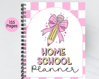 Homeschool Planner - Printable - Lesson Planner - Weekly Planner - Schedule - Attendance - Unit Study - Reading Log - Digital Download