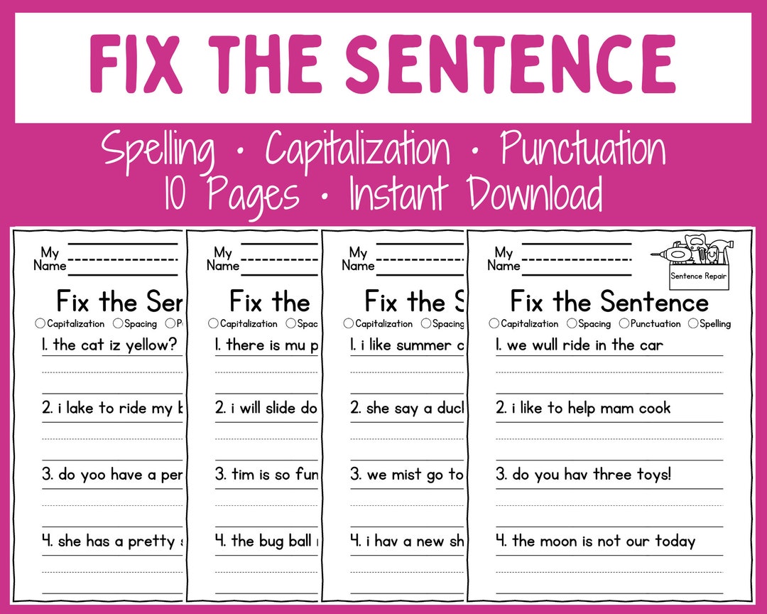 sentences-worksheets-printable-instant-download-kindergarten-first