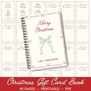 Christmas Gift Card Book - Printable- Gift Card Holder - Instant Download - Christmas Gift Idea - College - Teens - Adults - Holiday Present