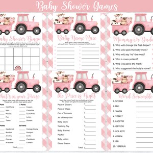 Farm Baby Shower Package Bundle Editable Printable - Etsy