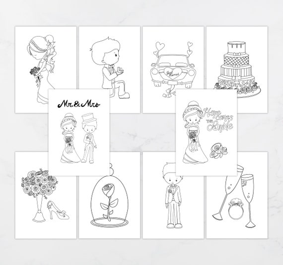 Wedding activity and coloring book for guest kids - Nice gift for wedding  guest from 6 to 10 years old: English version (Wedding coloring and