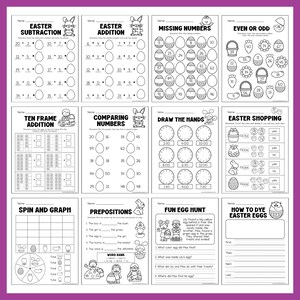 Easter Printables - First Grade - Math - Literacy - Instant Download ...