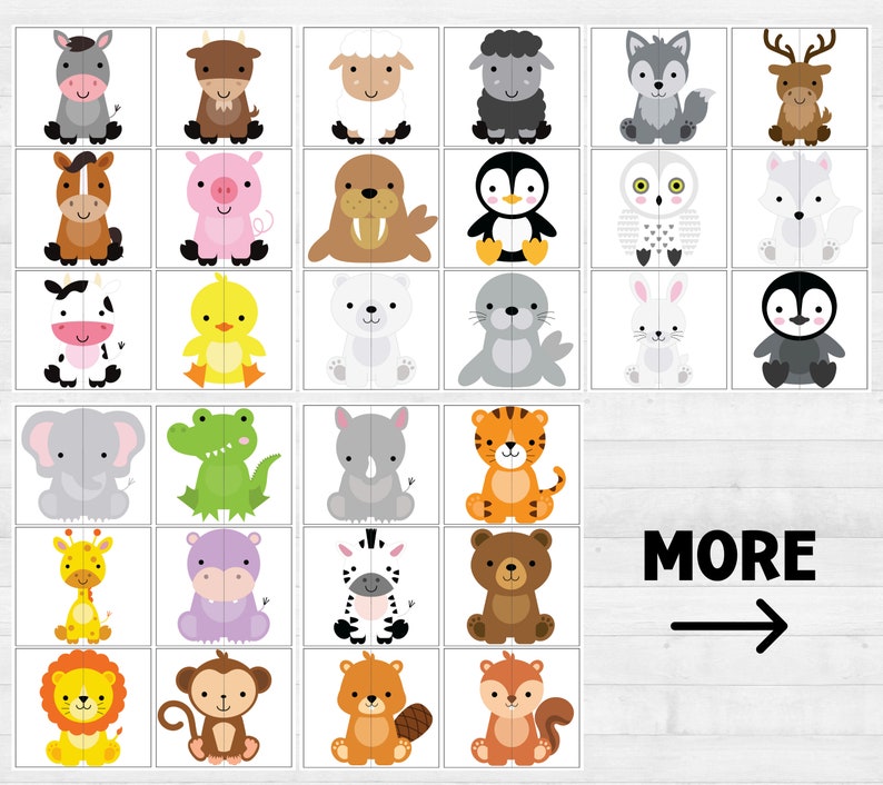 Op de afbeelding: Een set van 36 kleurrijke dierenillustraties, elk met een witte achtergrond. De dieren omvatten een koe, een varken, een walrus, een pingu&iuml;n, een zebra, een giraffe, een leeuw, een aap, een bever, een eekhoorn, een neushoorn, een tijger, een beer, een krokodil, een olifant, een eend, een zeehond, een konijn, een uil, een vos, een rendier, een wolf, een schaap, een vis en een vogel. De illustraties zijn perfect voor gebruik in kinderboeken, educatief materiaal of knutselwerk.