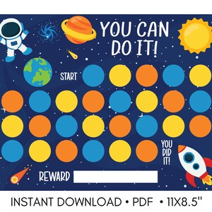 Printable Reward Chart Instant Download Outer Space Reward - Etsy
