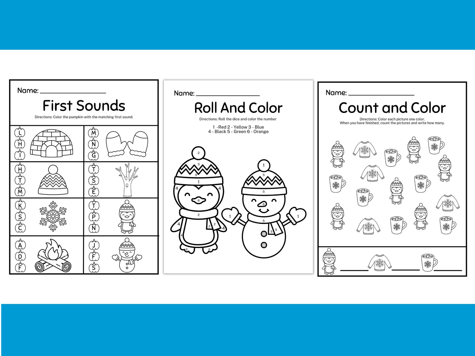 Printable Worksheets Instant Download Prek Kindergarten - Etsy