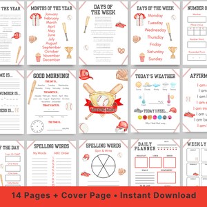 Elementary morning menu - Printable - Homeschool - First Grade - Second Grade - Spelling - Math - Affirmations - - Instant Download