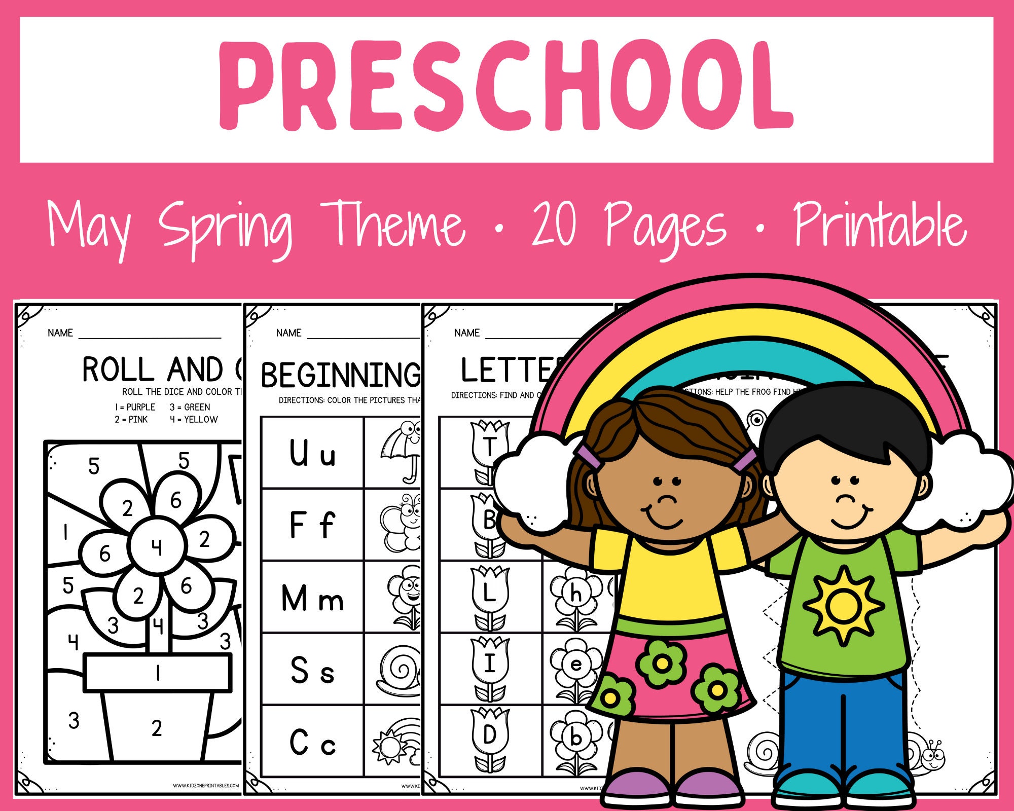 Spring Themed - Worksheets - Preschool - Prek - Bundle - Printable ...