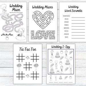 Wedding Activity - Printable - Instant Download - Kids Wedding Activity Book - Etsy
