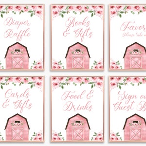 Farm Baby Shower Package Bundle Editable Printable - Etsy