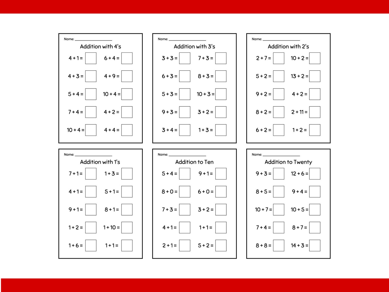 Math Worksheets Printable Instant Download Addition Subtraction - Etsy