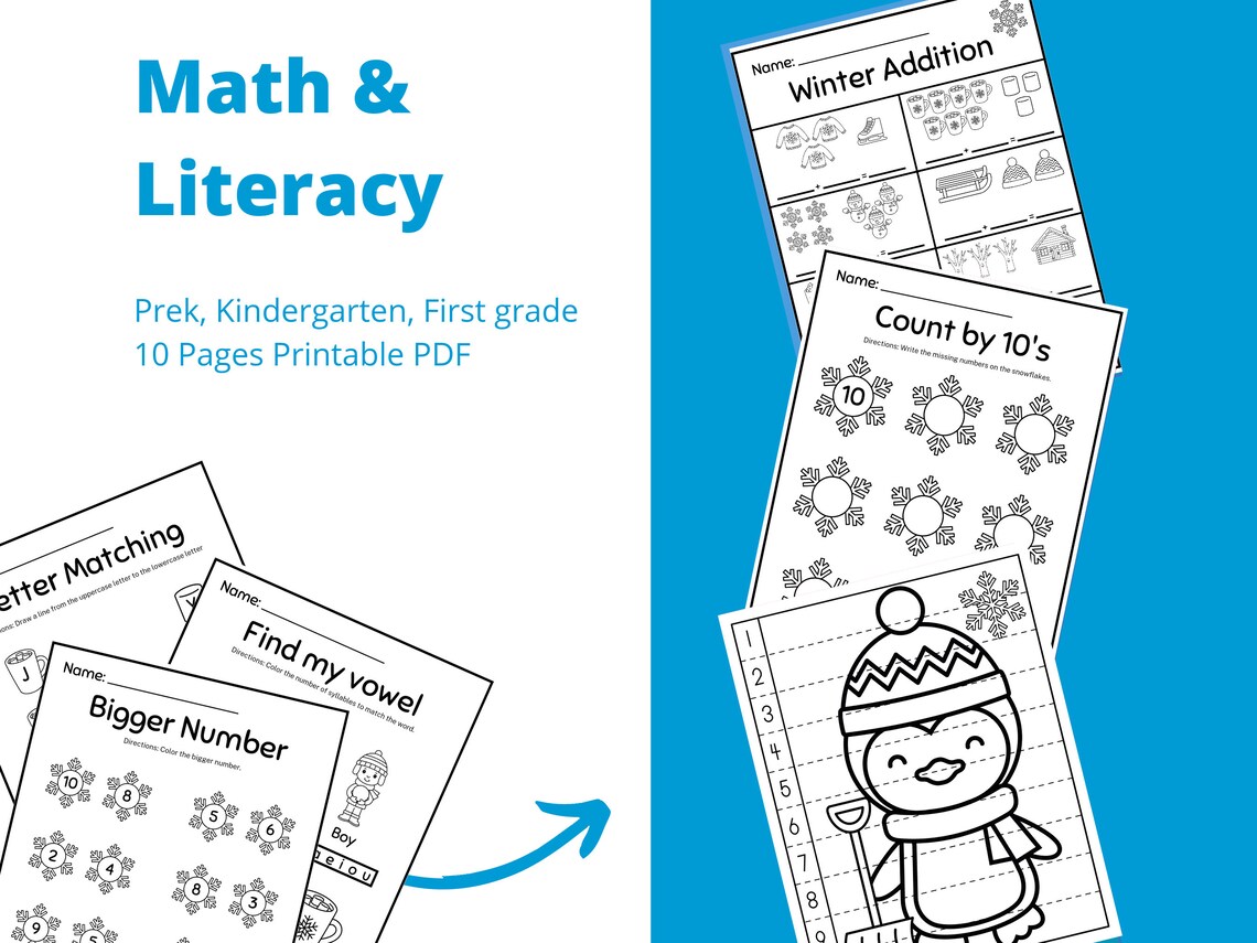 Printable Worksheets Instant Download Prek Kindergarten - Etsy