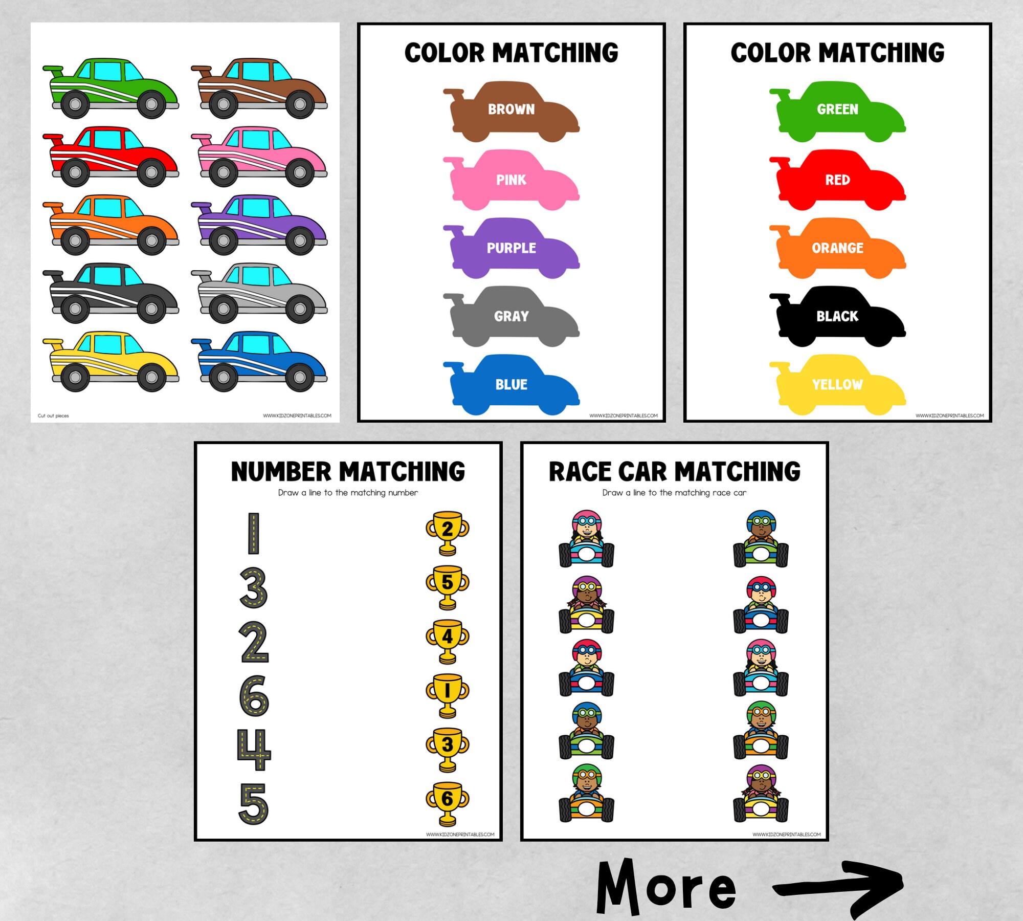 Preschool Activities - Race Car - Printable - Letters - Counting ...