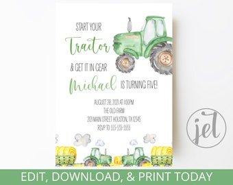 John Deer Invitation Etsy France