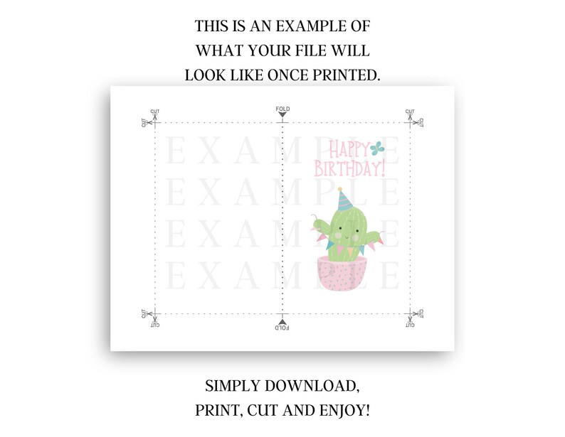 Baby Shower Card - Girl - Elephant - Printable - Instant Download - Pdf ...
