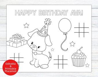 Puppy Coloring Page - Etsy