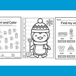 Printable Worksheets - Instant Download - Prek - Kindergarten - First ...