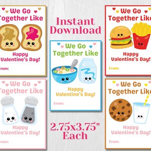 Kids Valentine Cards - Printable - Instant Download - Pairs - Cute ...