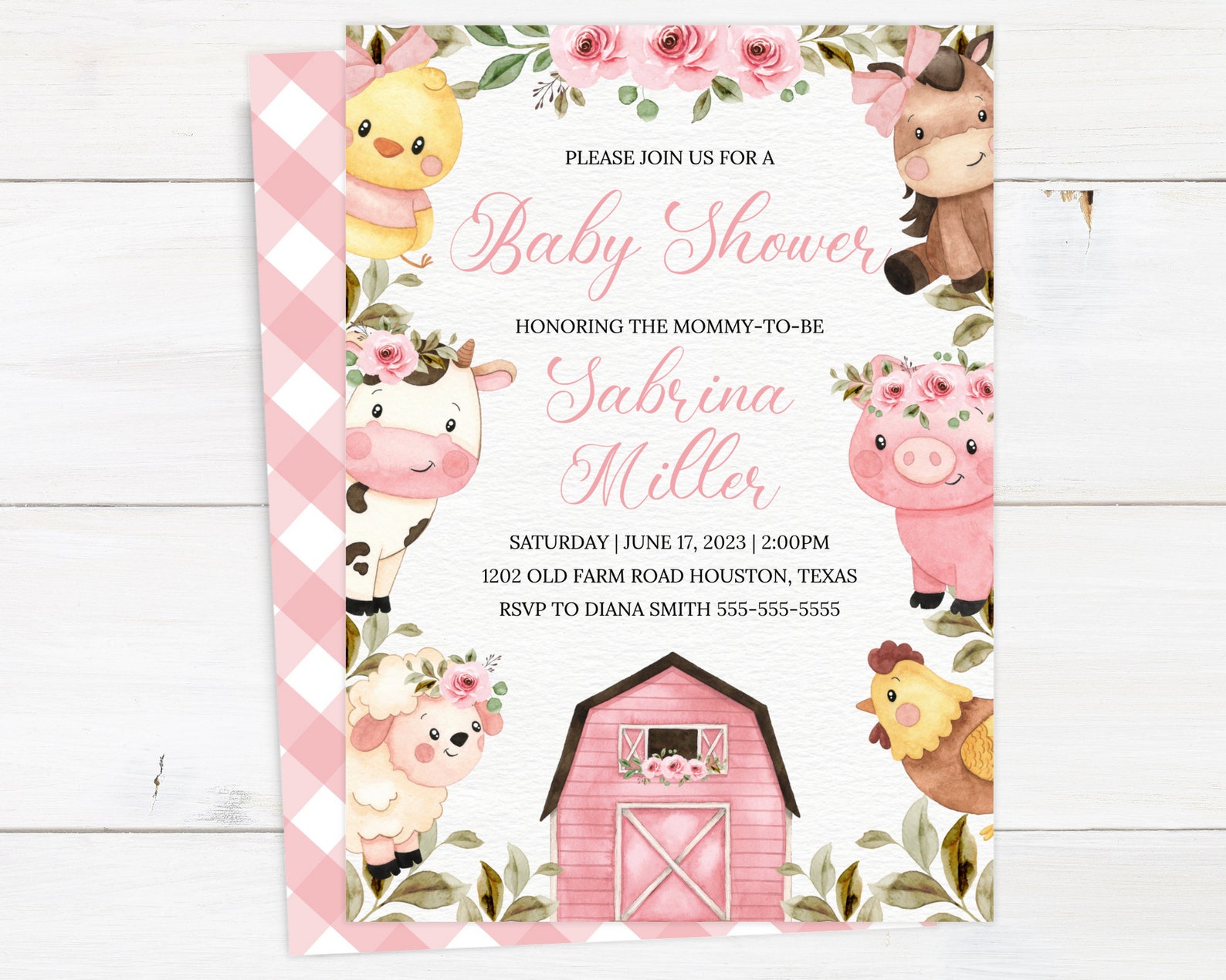 Farm Baby Shower Package Bundle Editable Printable - Etsy