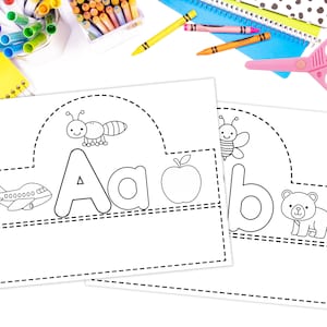 Coronas de alfabeto imprimibles - Prek - Jardín de infantes - Educación en el hogar - Recursos para maestros - Descarga instantánea