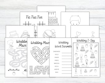 Wedding activity - Printable - Instant download - Kids Wedding Activity Book