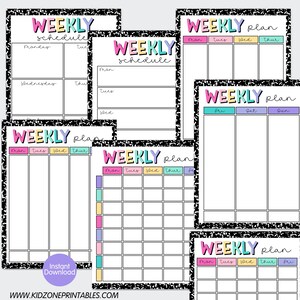 Teacher Planner - Printable - Lesson Planner - Weekly Planner ...