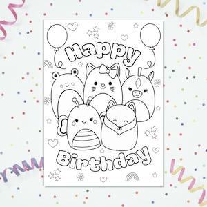 Kids Games - Printable - Squish Birthday - Instant Download - Party ...