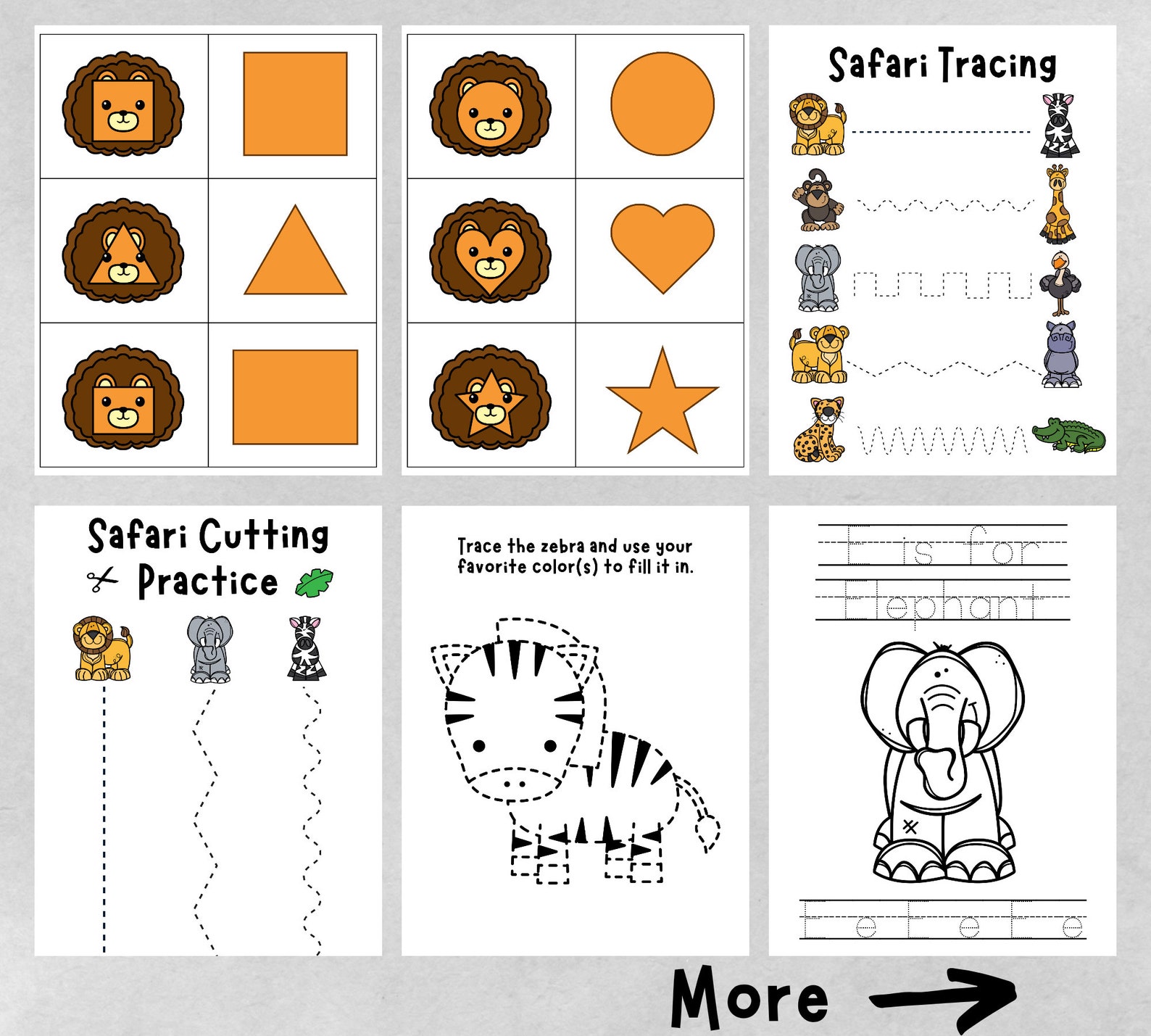Preschool Activities - Printable - Safari - Homeschool - Teacher ...