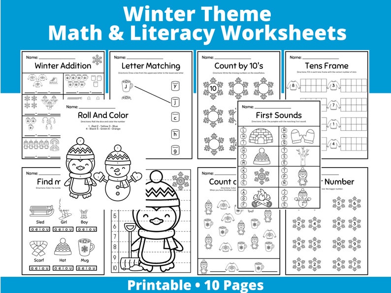 Printable Worksheets Instant Download Prek Kindergarten - Etsy