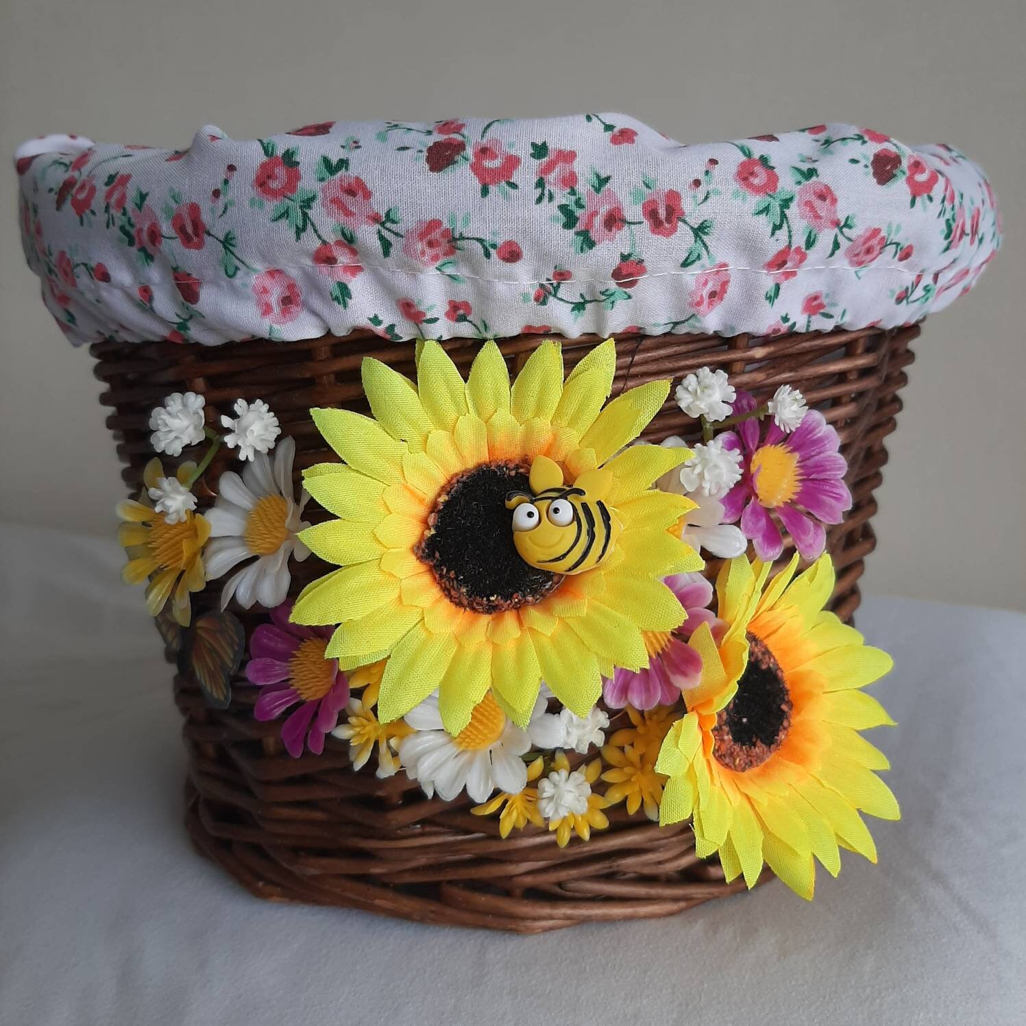 Unique Floral Bicycle Basket Etsy UK