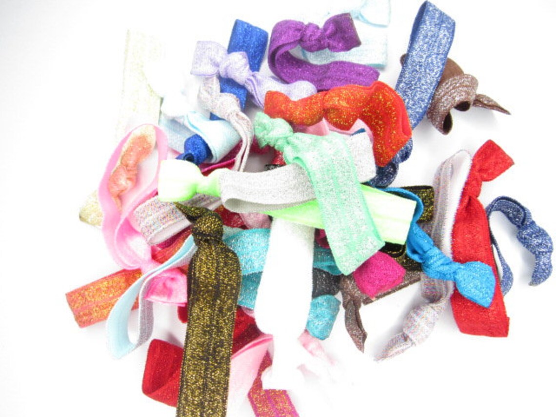 Glitter Hair Elastic Packs 3 elastics per pack Etsy