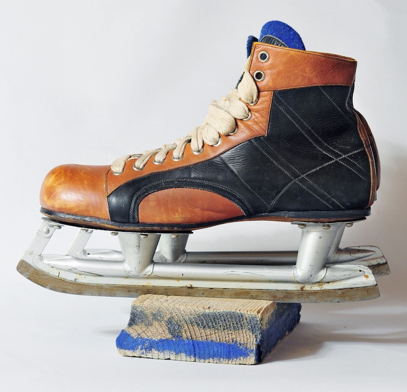 Vintage ice hockey skates brand CCM model Nemo made in Canada Etsy