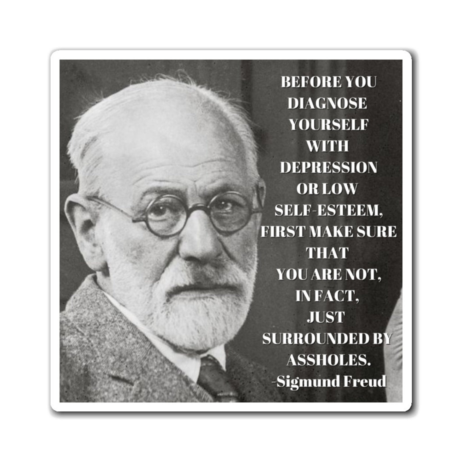 Sigmund Freud Quote Art Self Esteem Art Motivational Etsy