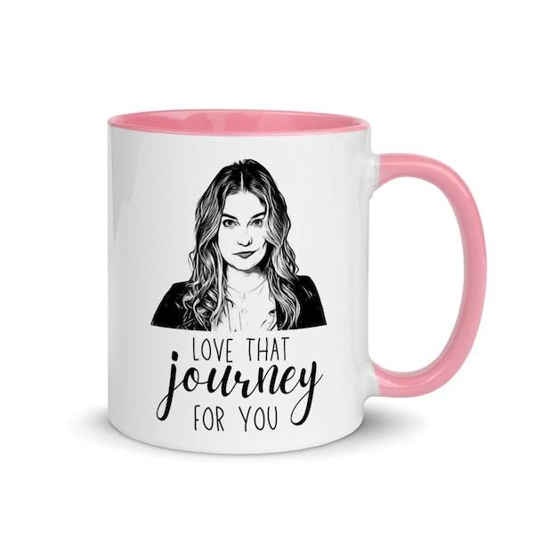 Alexis Rose Funny Coffee Mug, Love that journey for You, Creek Fan Gift Idea, Funny Alexis Rose Cups, Coworker Leaving, New Job Gift