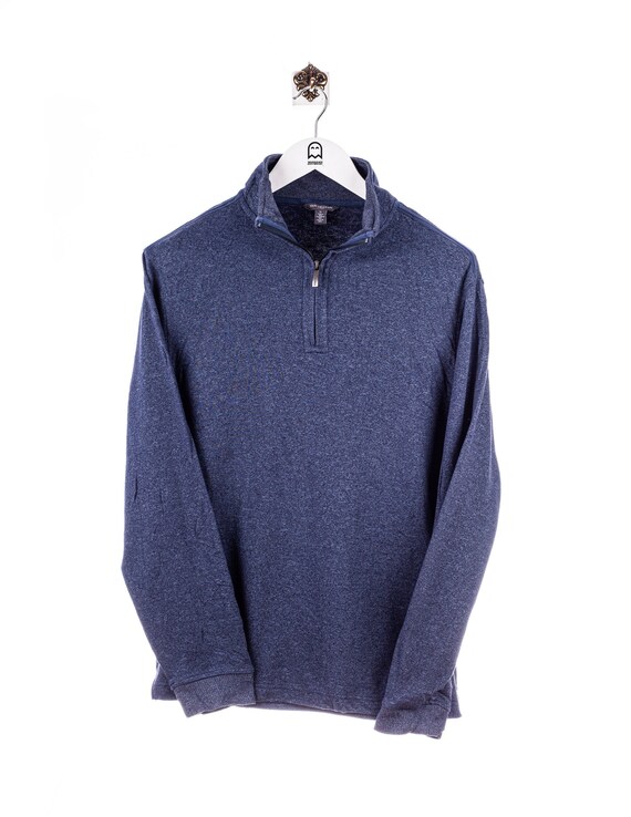 Vintage Van Heusen Half-Zip Sweatshirt Blue